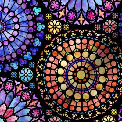 Painted Rose Windows (Multicolored - Medium)