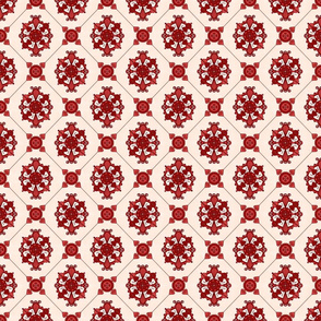 Elegant  Red Medallion Pattern