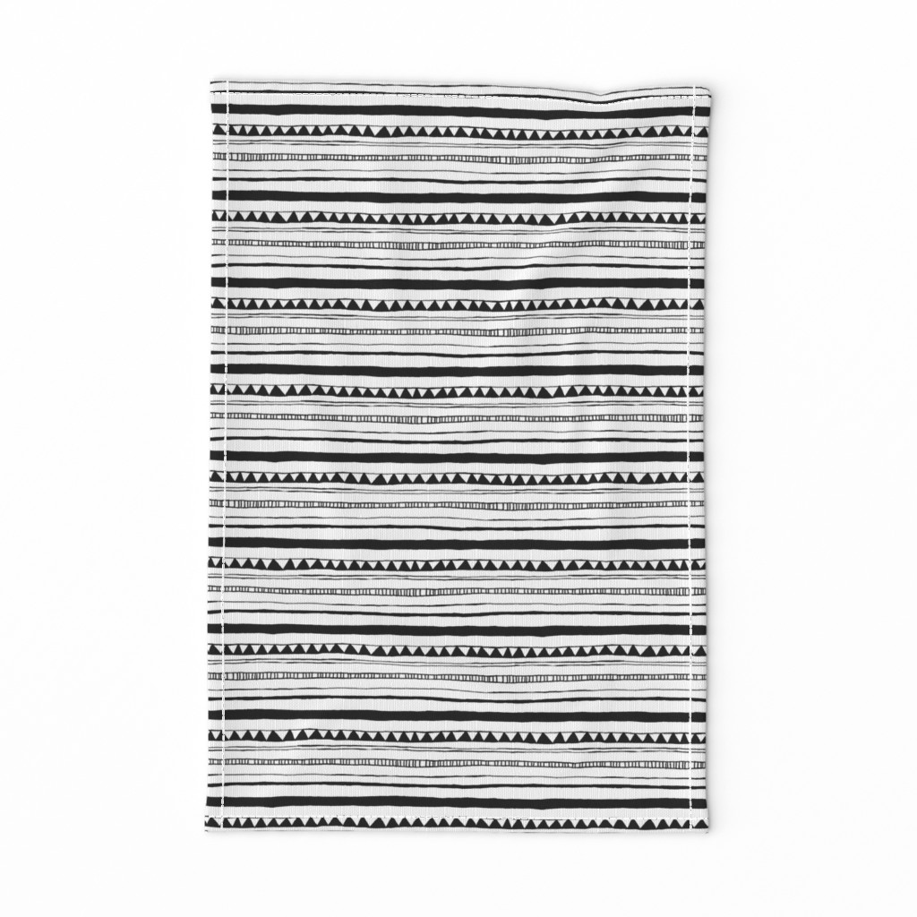 Drawn Stripe White/Black