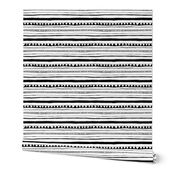 Drawn Stripe White/Black