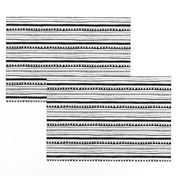 Drawn Stripe White/Black