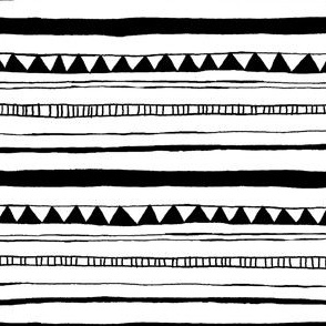 Drawn Stripe White/Black