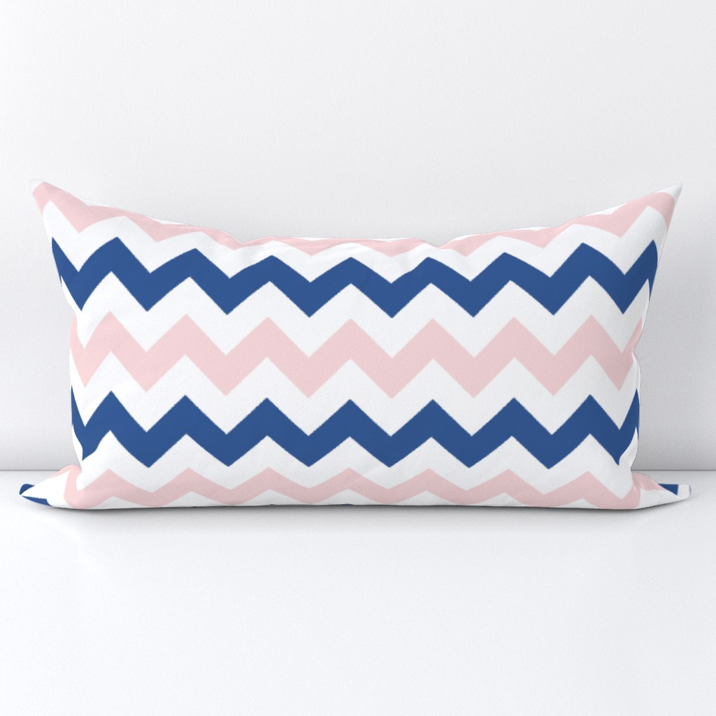 Pink and Blue Chevron Stripes