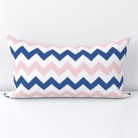 Pink and Blue Chevron Stripes