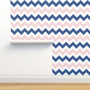 Pink and Blue Chevron Stripes