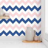 Pink and Blue Chevron Stripes