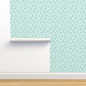 Mint Coral abstract ocean series