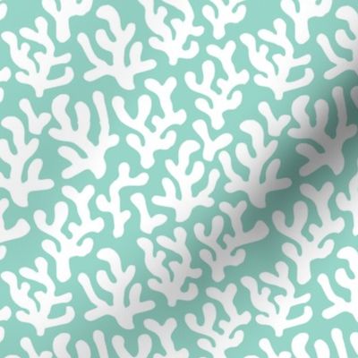 Mint Coral abstract ocean series