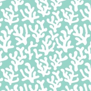 Mint Coral abstract ocean series
