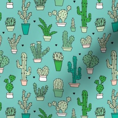 Cactus cacti garden botanical green pattern 