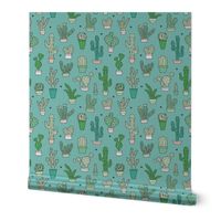 Cactus cacti garden botanical green pattern 