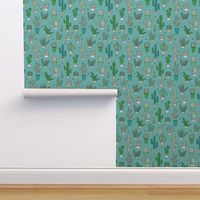 Cactus cacti garden botanical green pattern 