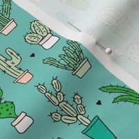 Cactus cacti garden botanical green pattern 