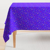 Colorful Rainbow Stars on Royal Blue/ Purple