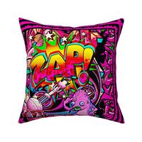 Zap Graffiti pillow topper