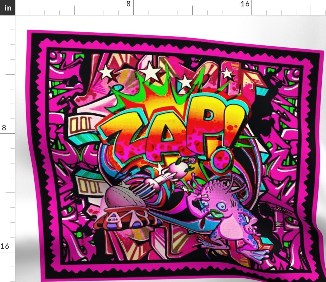 Zap Graffiti pillow topper