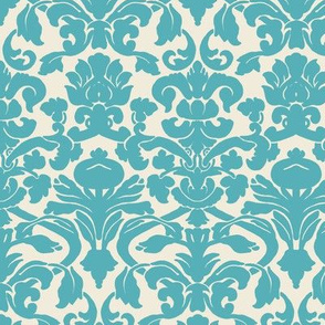 Blue Damask