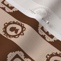 Brown and Cream Cameo Stripe