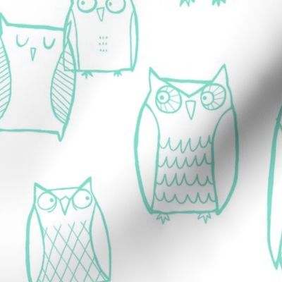 Night Owl White/Mint