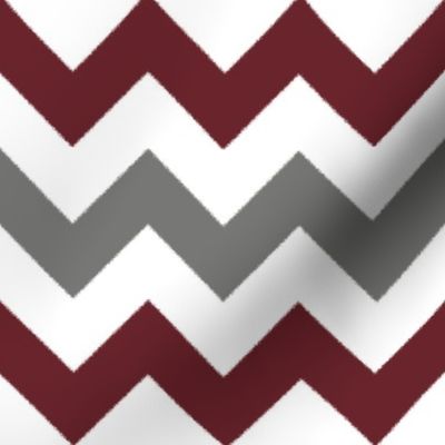 Grey and Burgundy Chevron Stripes