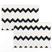 Off-White and Black Chevron Stripes