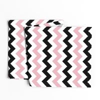 Pink and Black Chevron Stripes
