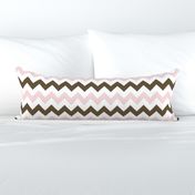 Pink and Brown Chevron Stripes