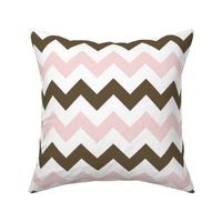 Pink and Brown Chevron Stripes