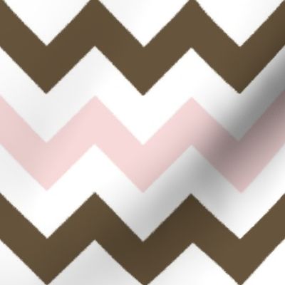 Pink and Brown Chevron Stripes