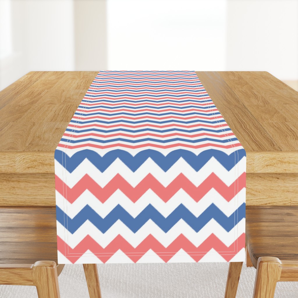 Red and Blue Chevron Stripes