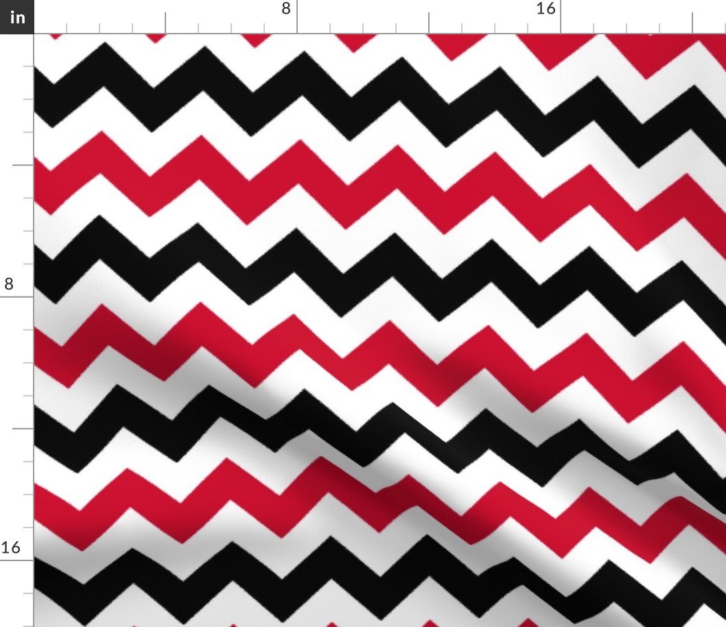 Red and Black Chevron Stripes
