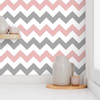 Pink and Gray Chevron Stripes
