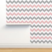 Pink and Gray Chevron Stripes
