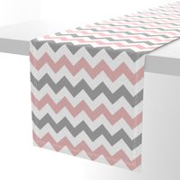 Pink and Gray Chevron Stripes

