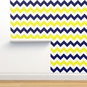 Yellow and Blue Chevron Stripes