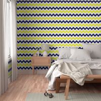 Yellow and Blue Chevron Stripes