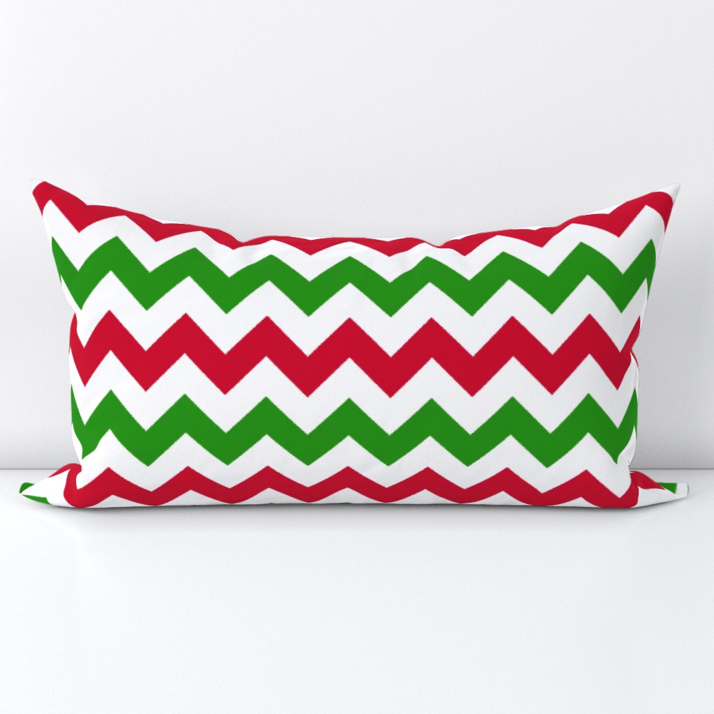 Red and Green Chevron Stripes