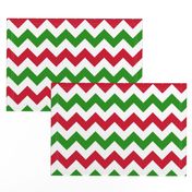 Red and Green Chevron Stripes