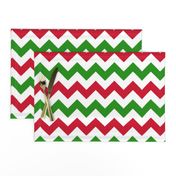 Red and Green Chevron Stripes