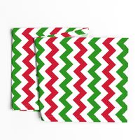 Red and Green Chevron Stripes