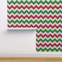 Red and Green Chevron Stripes