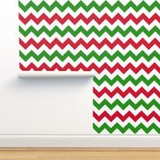 Red and Green Chevron Stripes