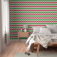 Red and Green Chevron Stripes