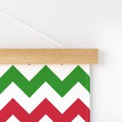 Red and Green Chevron Stripes