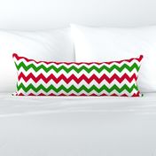 Red and Green Chevron Stripes