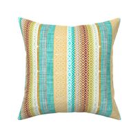 Southwest Stripe in turquoise and gold
