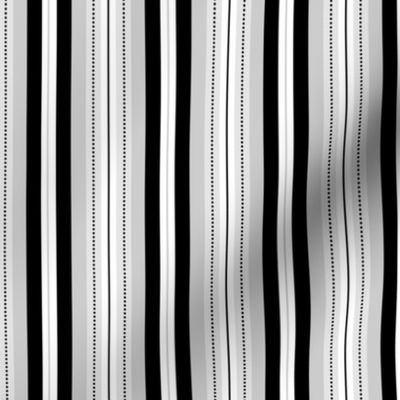 Elegant Black & Grey Dotted Stripe
