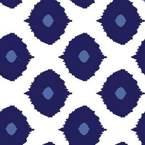 Ikat Eyes navy and dusk