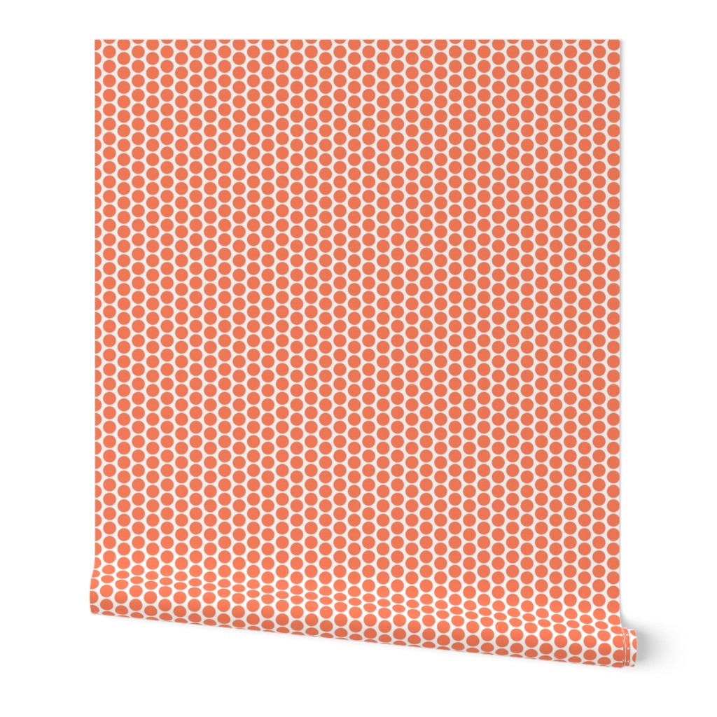 Orange polka dots on white by Su_G_©SuSchaefer