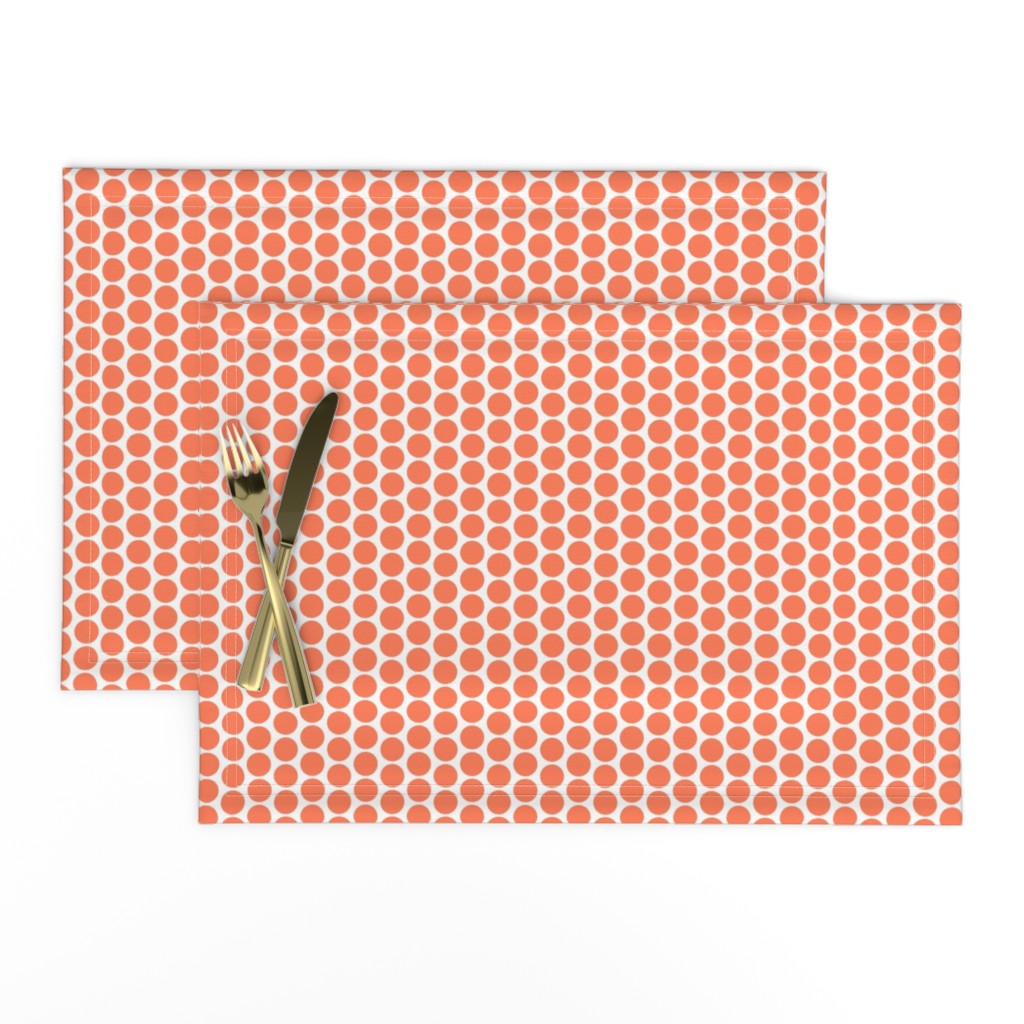 Orange polka dots on white by Su_G_©SuSchaefer